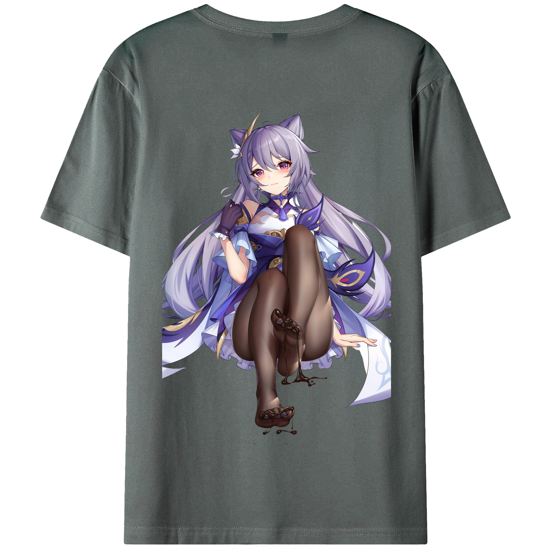 げんし神 刻晴 こくせい genshin Kokusei 綿100％半袖Tシャツ（背面プリント）